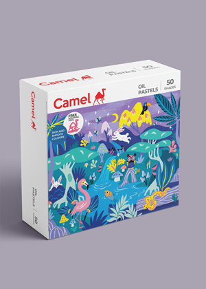 Packaging illustrations for Kokuyo Camlin